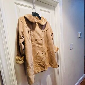 Beautiful tan Vintage Coat for Women or girl